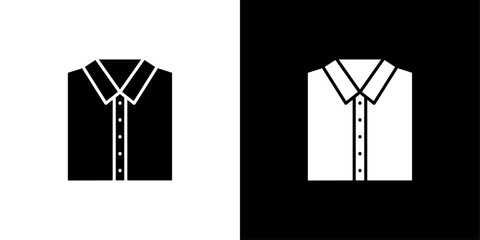 dress shirt icon Flat fill set collection