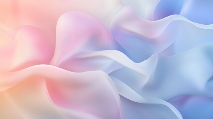Fototapete - A smooth abstract background with soft pastel colors and gentle curves, creating a calming and elegant visual effect for design projects