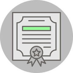 Sticker - Certificate Vector Icon