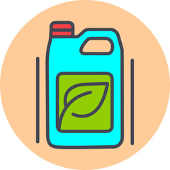 Sticker - Fuel Gallon Vector Icon