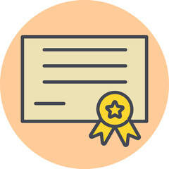 Sticker - Diploma Vector Icon