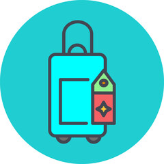 Sticker - Bag with Tags Vector Icon