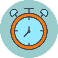 Wall Mural - Large Clock Vector Icon