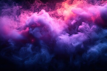 Wall Mural - A colorful cloud of smoke with purple and pink hues