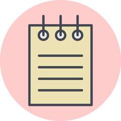 Poster - Notepad Vector Icon