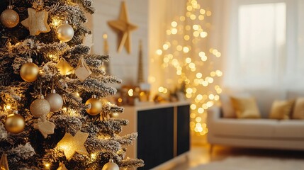 Cozy up this New Year with a festive home interior. Adorn your Christmas tree with twinkling lights and shimmering garlands. Create a warm and inviting atmosphere that reflects the joy 