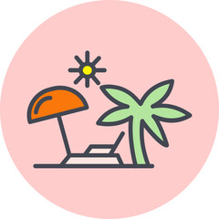 Wall Mural - Vacation Vector Icon