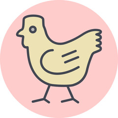 Sticker - Poultry Vector Icon