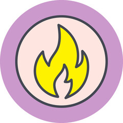 Sticker - Fire Vector Icon