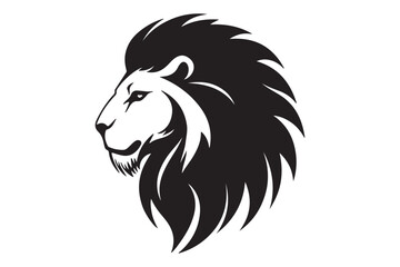 lion head silhouette vector illustration