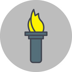 Sticker - Torch Vector Icon