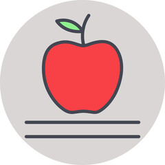 Sticker - Apple Vector Icon