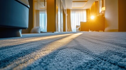 Canvas Print - Sunlight Streaks Across a Plush Carpet