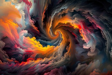 Wall Mural - Create a swirling vortex of colors that blend seamlessly. AI generated