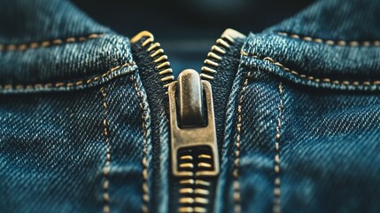 Zippers, commonly found on clothing, are fastened by aligning the teeth on either side of the track, allowing for the garment to be opened and closed smoothly. 