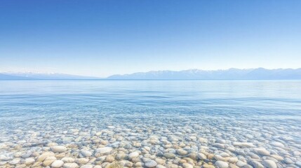 Poster - Serenity Discovered Amidst the Wonders of Nature Beneath the Vast, Clear Blue Sky.