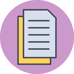 Sticker - Document Vector Icon