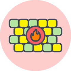 Poster - FireWall Vector Icon