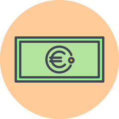 Sticker - Euro Vector Icon