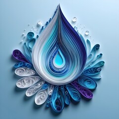 water drop - quilling art 