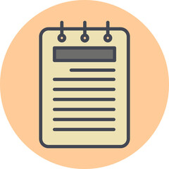 Poster - Notepad Vector Icon