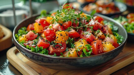 Wall Mural - Fresh Tomato and Mango Salad