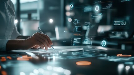 Person Working with Technology
