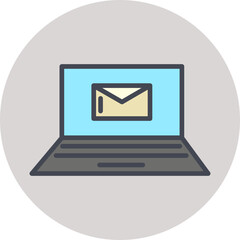 Sticker - Emails Vector Icon