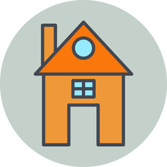 Sticker - House Vector Icon