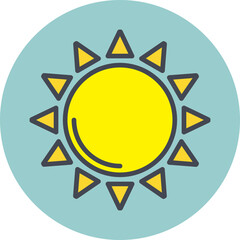 Canvas Print - Sun Vector Icon