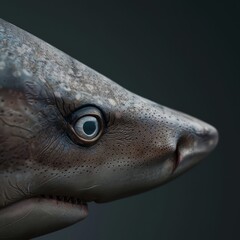 Poster - Close-up of a shark's eye, showcasing its intricate details and texture.