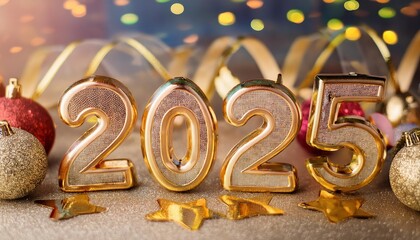 Wall Mural - new year 2025. Date numbers 2025