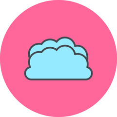 Canvas Print - Cloud Vector Icon