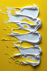 Wall Mural - Yellow and White Abstract Art