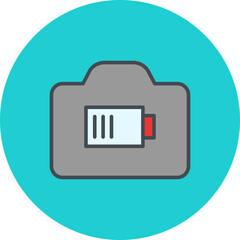 Poster - Camera Batteries Vector Icon