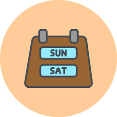 Canvas Print - Weekend Getaway Vector Icon