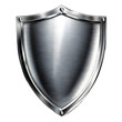 © Muhammad - Metal shield. Medieval armor. Icon protection and security. 3d realistic vector, Isolated on transparent background.