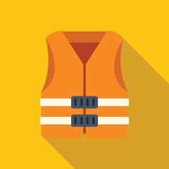 Poster - Orange life jacket is essential for safety during water sports and boating adventures, providing buoyancy and peace of mind