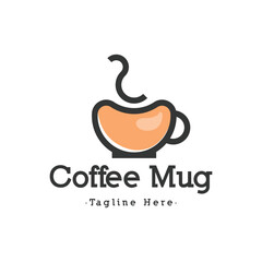 Wall Mural - Coffee mug logo design template