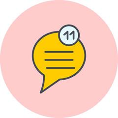 Sticker - Unread Message Vector Icon