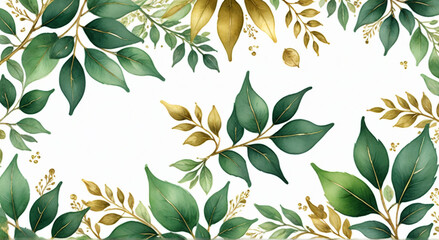 Wall Mural - seamless pattern with leaves