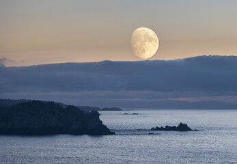 Wall Mural - Playing with the moon and multiple exposure for ideal locations!