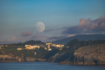 Wall Mural - Playing with the moon and multiple exposure for ideal locations!