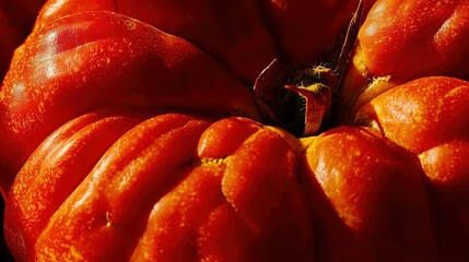 Canvas Print -   A close-up of orange pumpkins with water droplets on their tops