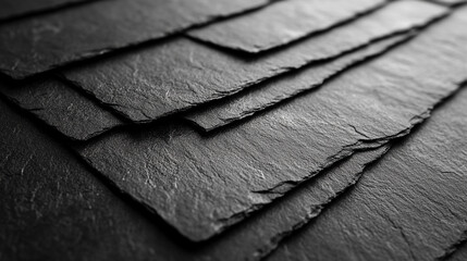 Wall Mural - smooth, unblemished sheet of black paper, highlighting its uniform texture and matte finish, ideal f