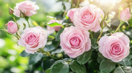 Sticker -   A vase with pink rose petals filling it, placed on a table against a hazy backdrop