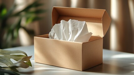 Poster - Open Tissue Box on a Table