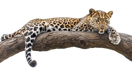 Poster - leopard on a branch