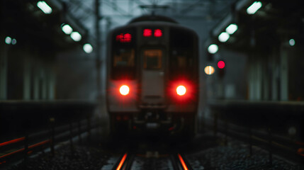 Canvas Print - Train Coming Down The Tracks Station