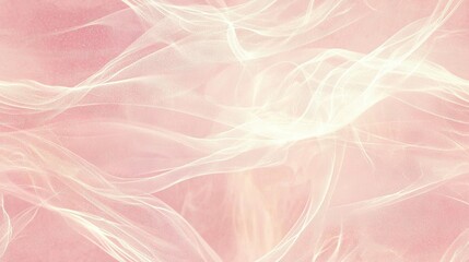 Wall Mural -   Pink background with white swirls and light pink